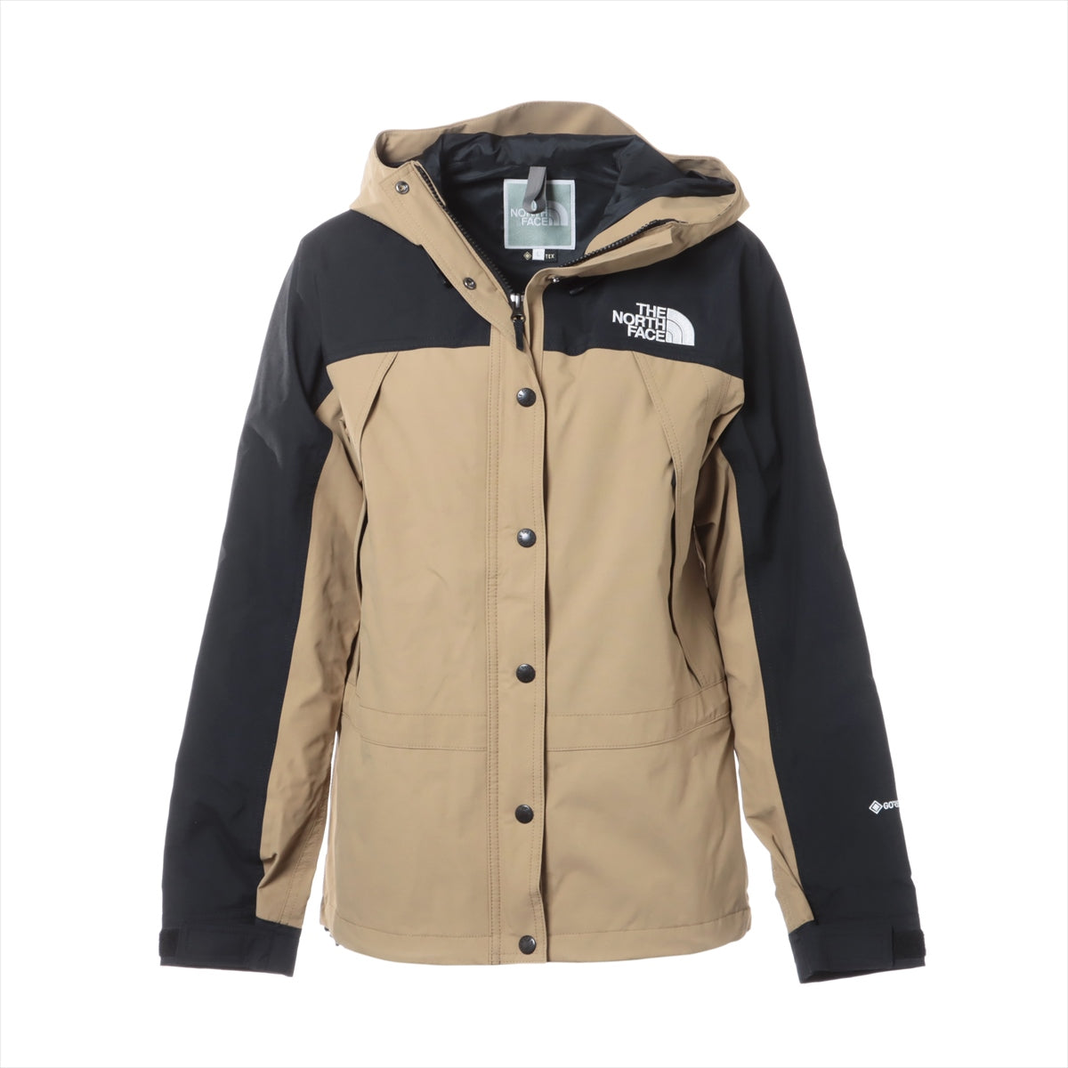 ノースフェイス ポリエステル×ナイロン マウンテンパーカー L レディース ブラック×ベージュ  NPW61831 Mountain Light Jacket