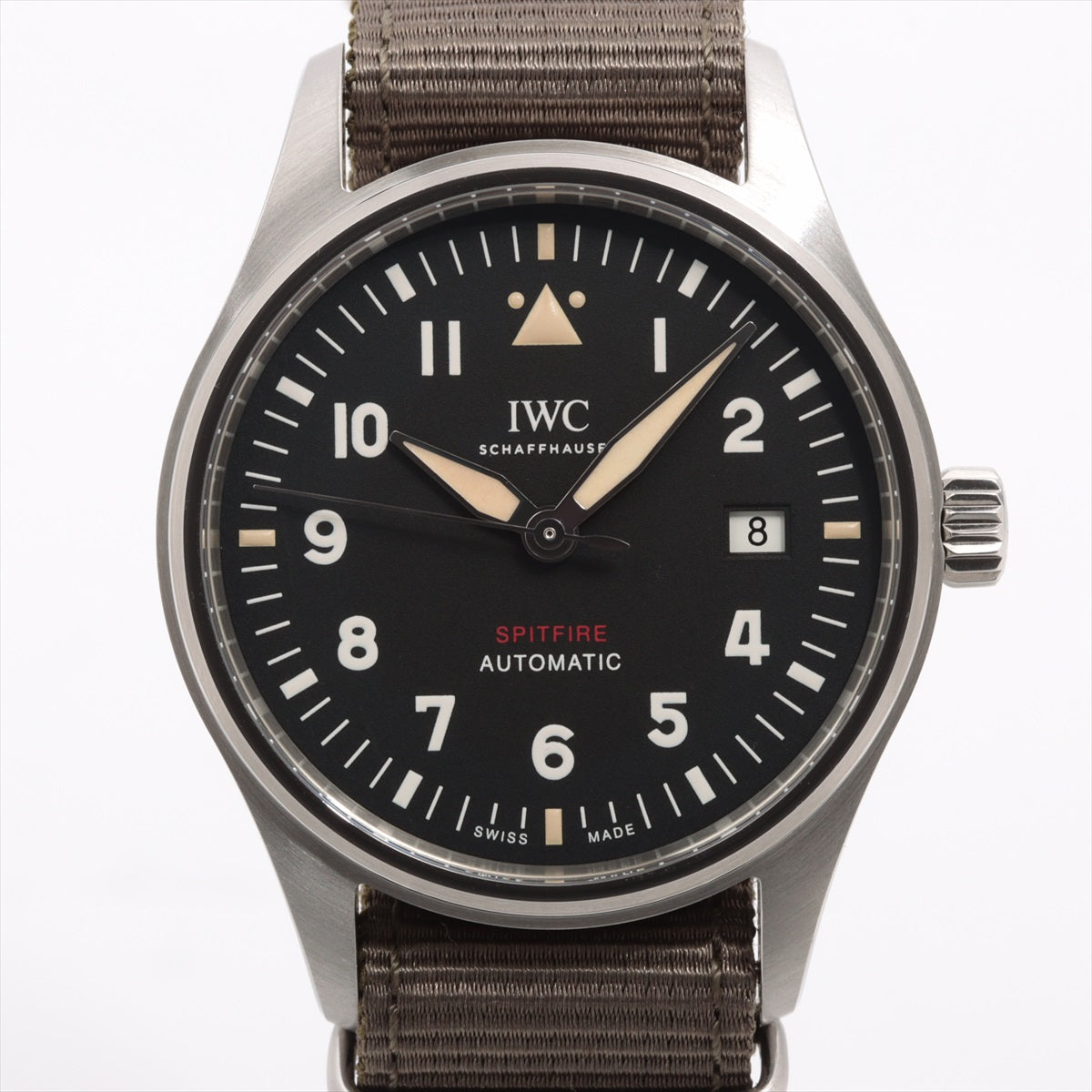 IWC パイロットウォッチ オートマティック スピットファイア IW326801 SS×ナイロン AT 黒文字盤