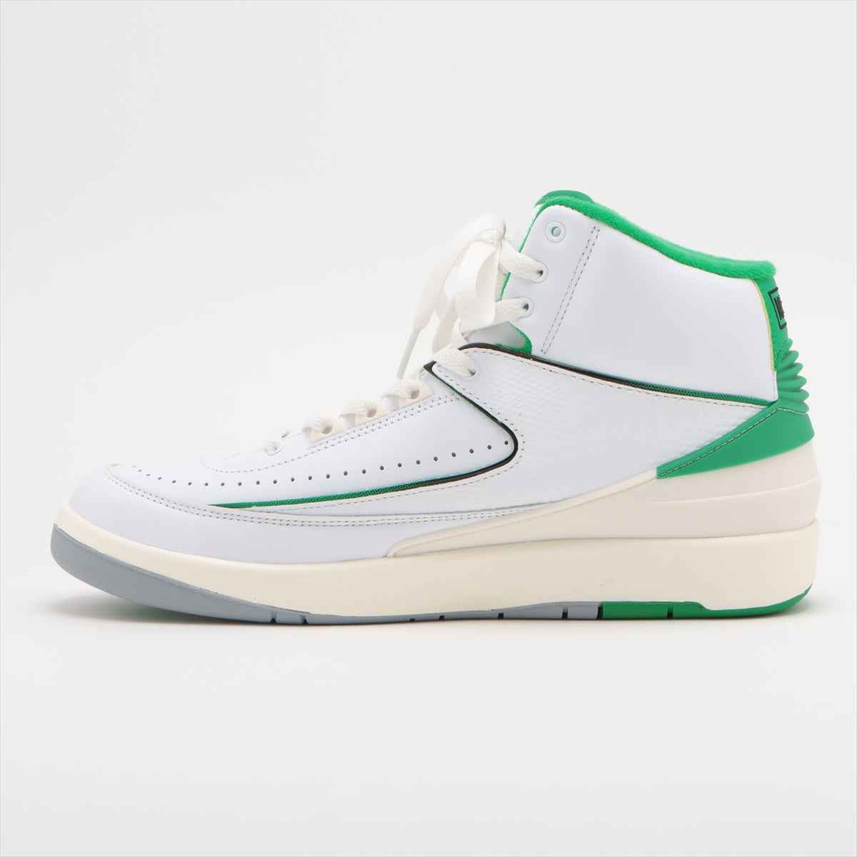 ナイキ レザー ハイカットスニーカー 27.5㎝ メンズ ホワイト×グリーン DR8884-103 AIR JORDAN 2 RETRO LUCKY GREEN