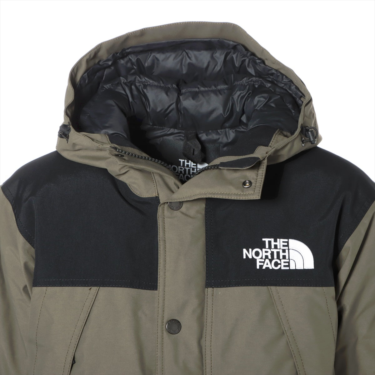 ノースフェイス ナイロン ダウンジャケット S メンズ ブラック×カーキ  ND91930 Mountain Down Jacket