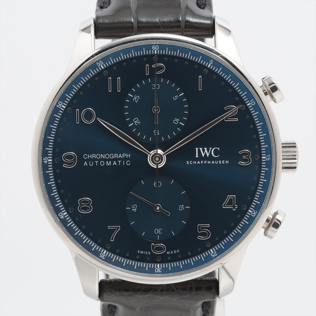 IWC ポルトギーゼ IW371606 SS×革 AT 青文字盤 外箱のみ