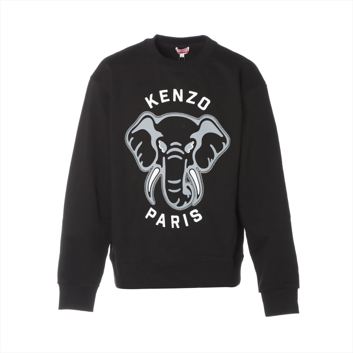 ケンゾー コットン スウェット L メンズ ブラック  Elephant Varsity Jungle