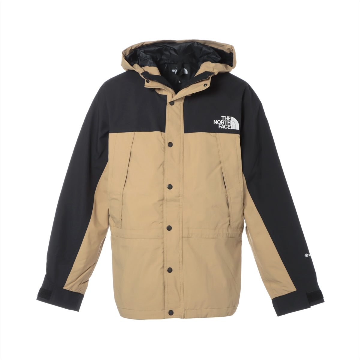 ノースフェイス ポリエステル×ナイロン マウンテンパーカー L メンズ ブラック×ベージュ  NP62236 Mountain Light Jacket ゴアテックス