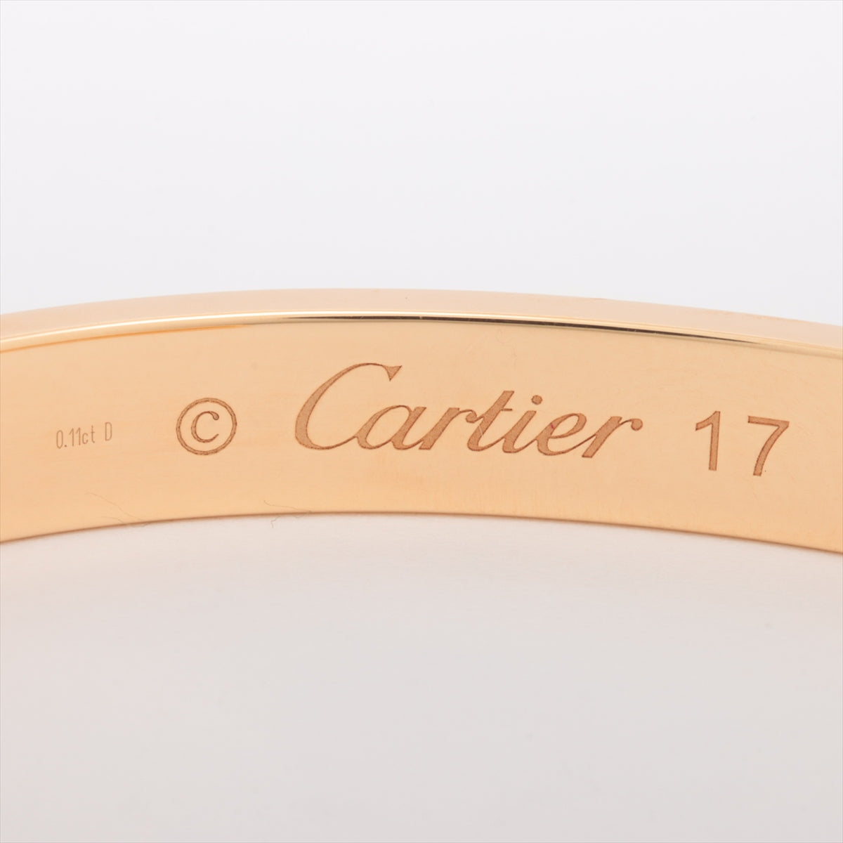 カルティエ ラブ オープンバングル 1P ダイヤ ブレスレット 750(YG) 25.6g 0.11 17