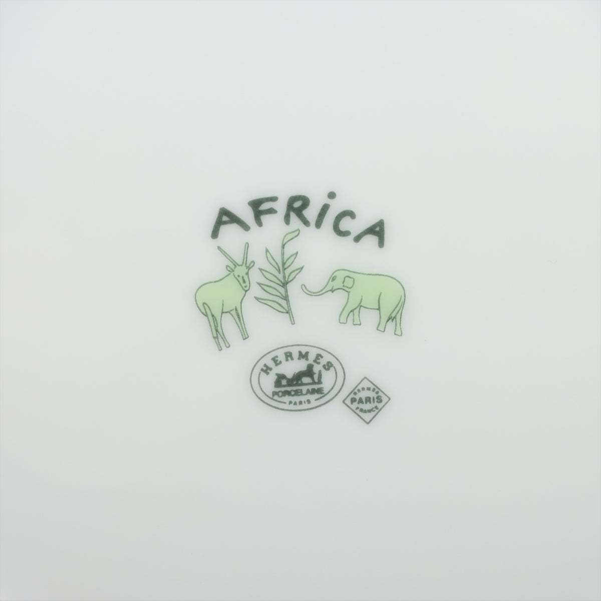 エルメス アフリカ プレート 陶器 ホワイト