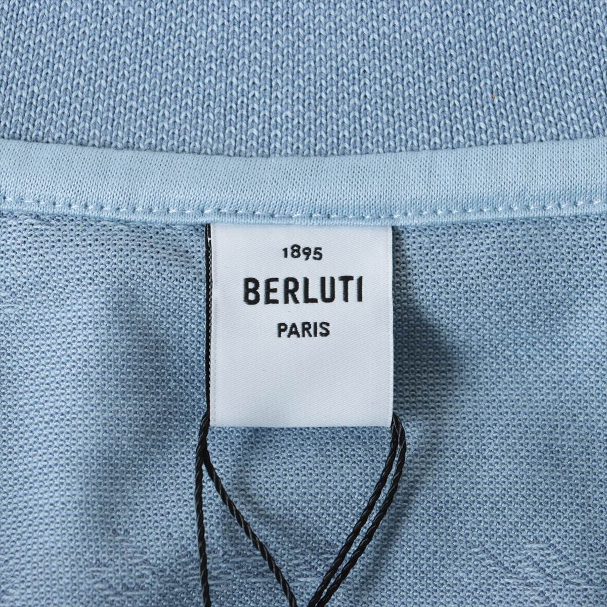 ベルルッティ カリグラフィ コットン ポロシャツ S メンズ ブルー