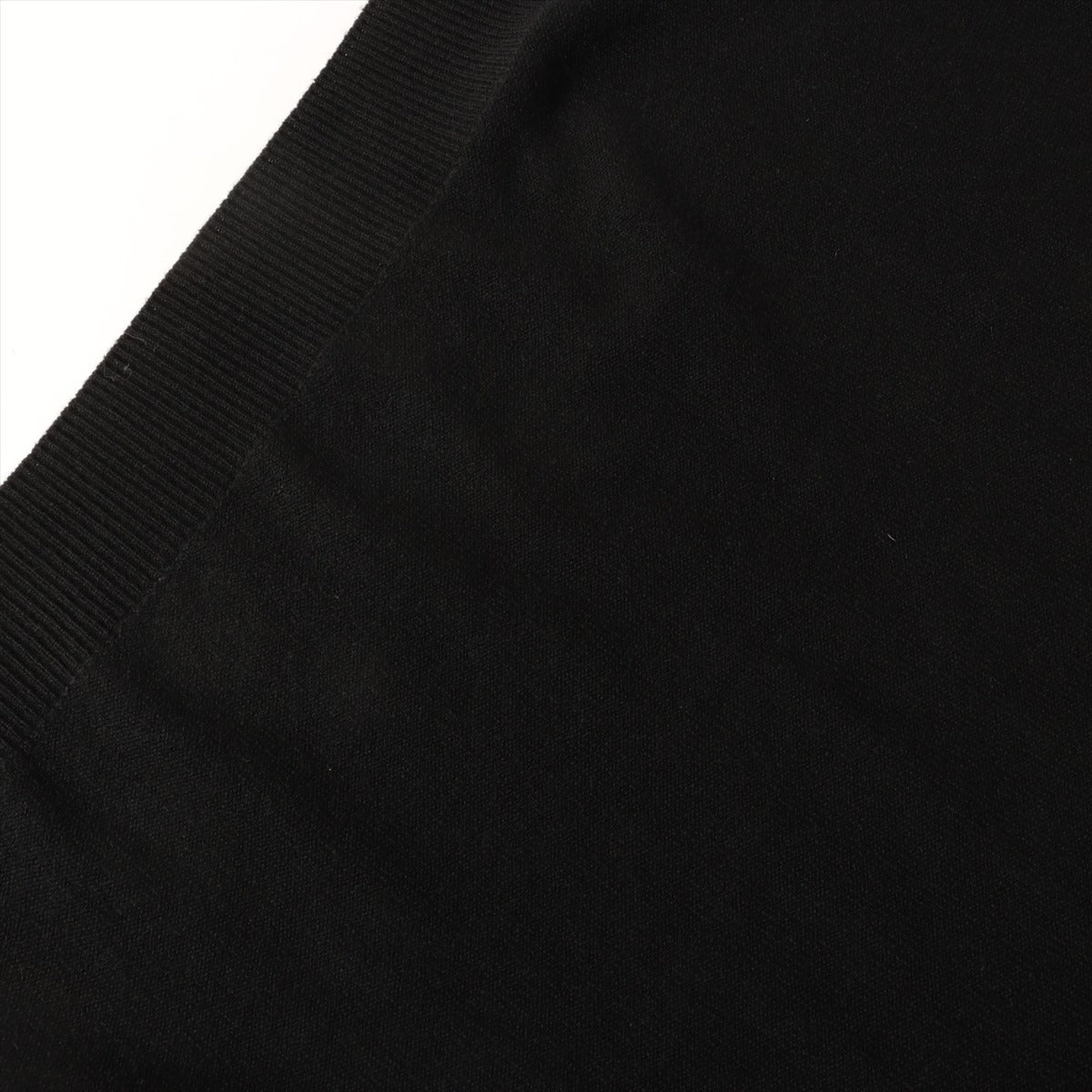 バレンシアガ 22年 カシミヤ×ポリエステル ニット L メンズ ブラック  682004 バックロゴ刺繍