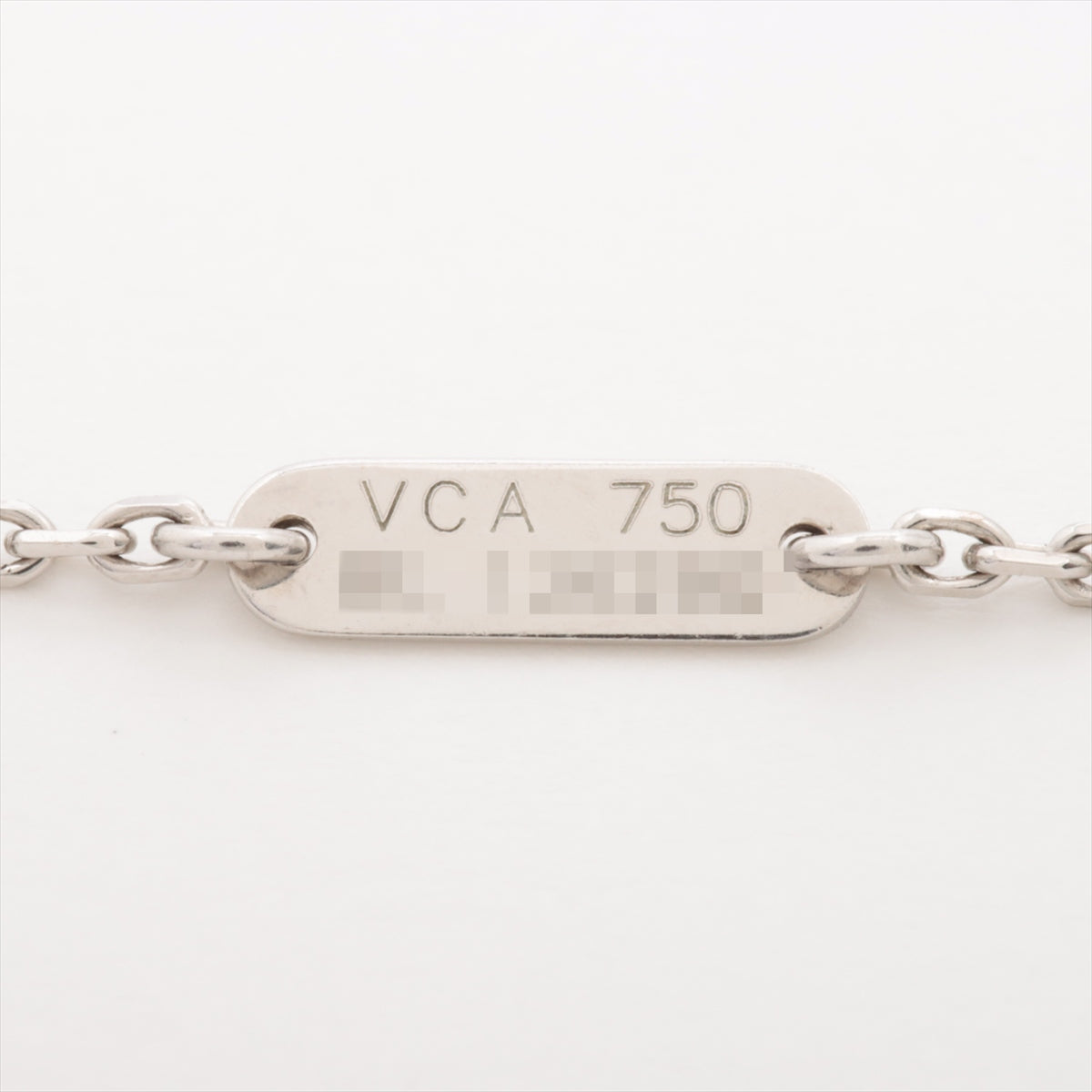 ヴァンクリーフ&アーペル ヴィンテージアルハンブラ カルセドニー ネックレス 750(WG) 5.4g