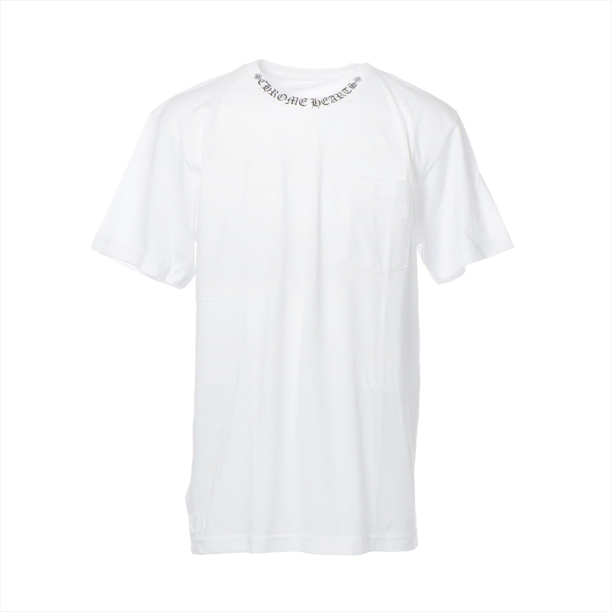 クロムハーツ Tシャツ コットン サイズL ホワイト ネックロゴ