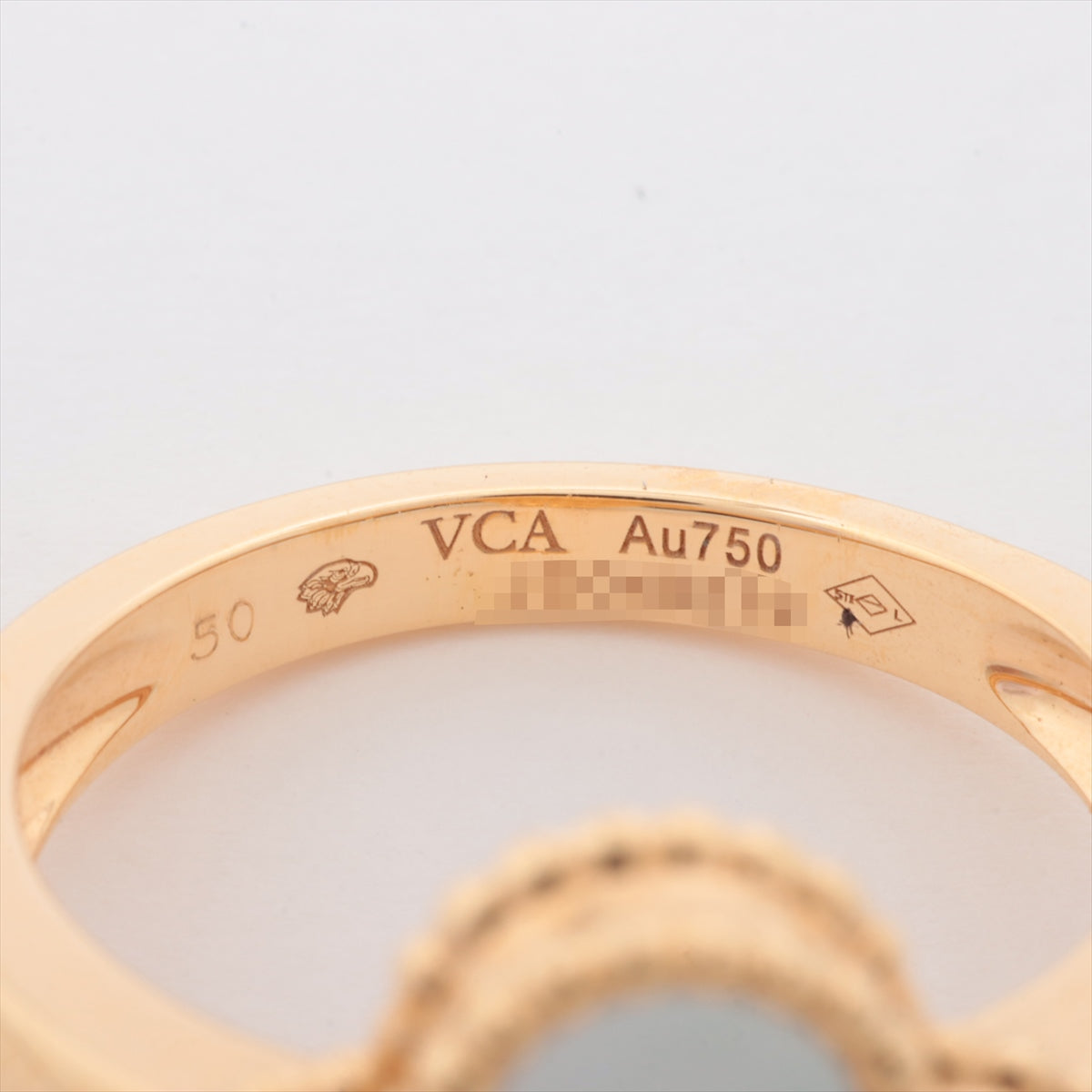 ヴァンクリーフ&アーペル ヴィンテージアルハンブラ シェル ダイヤ リング 750(YG) 6.8g 50 VCARA41152