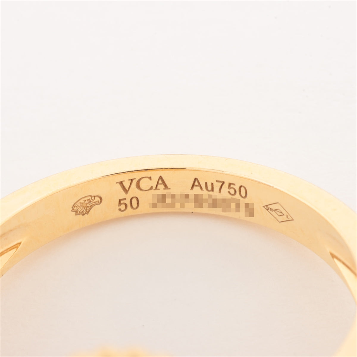 ヴァンクリーフ&アーペル ヴィンテージアルハンブラ オニキス ダイヤ リング 750(YG) 7.0g 50 VCARA41050