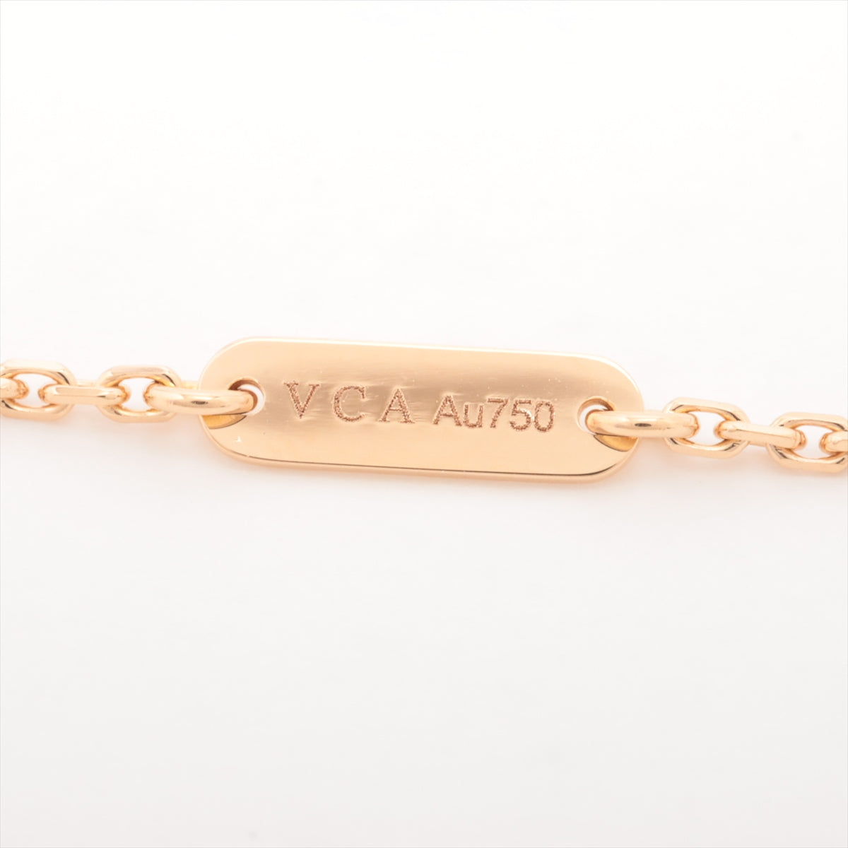 ヴァンクリーフ&アーペル ヴィンテージアルハンブラ ダイヤ セーブル ネックレス 750(PG) 6.8g 2015年クリスマス限定