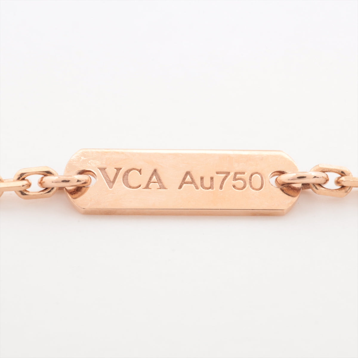 ヴァンクリーフ&アーペル ヴィンテージアルハンブラ 1P オブシディアン ダイヤ ネックレス 750(PG) 6.5g VCARP9T000