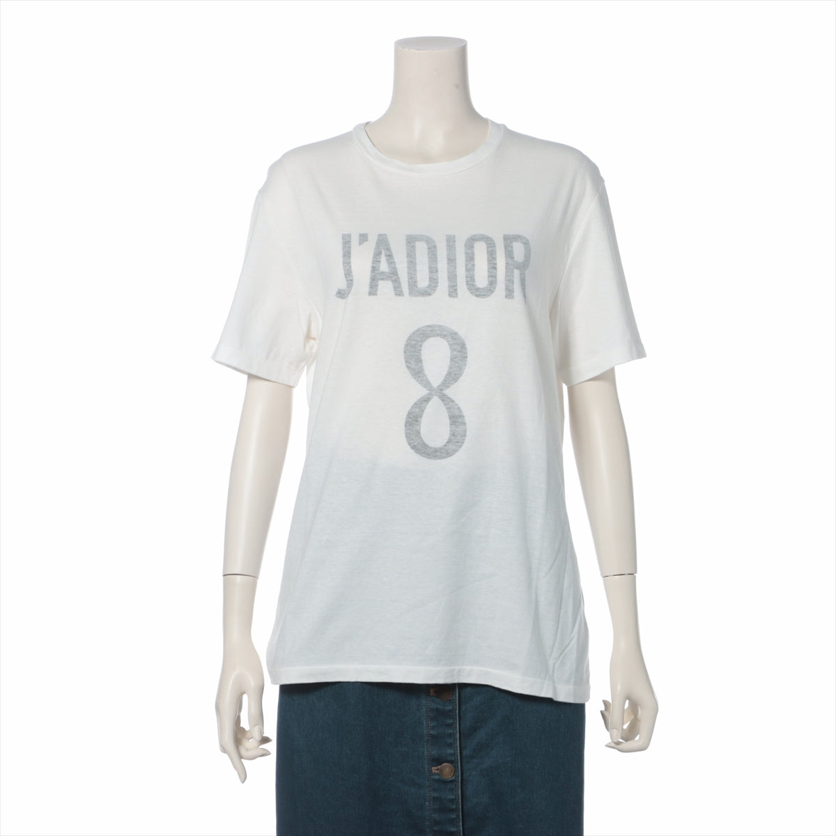 クリスチャンディオール J'ADIOR コットン×リネン Tシャツ S レディース ホワイト  213T03TC001