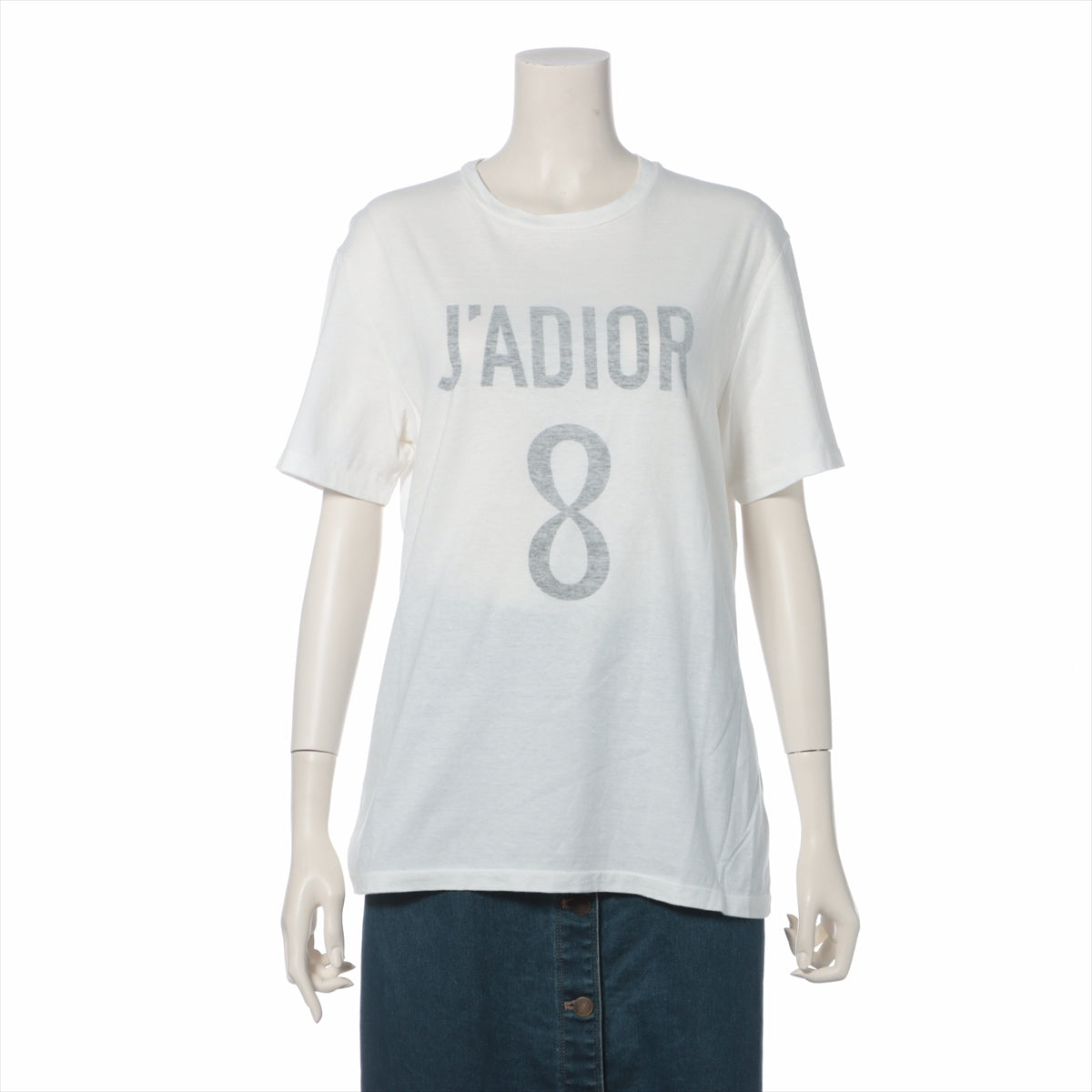 クリスチャンディオール J'ADIOR コットン×リネン Tシャツ S レディース ホワイト 213T03TC001｜a2766747｜中古ブランド品 ・ブランド古着通販｜ALLU（アリュー）