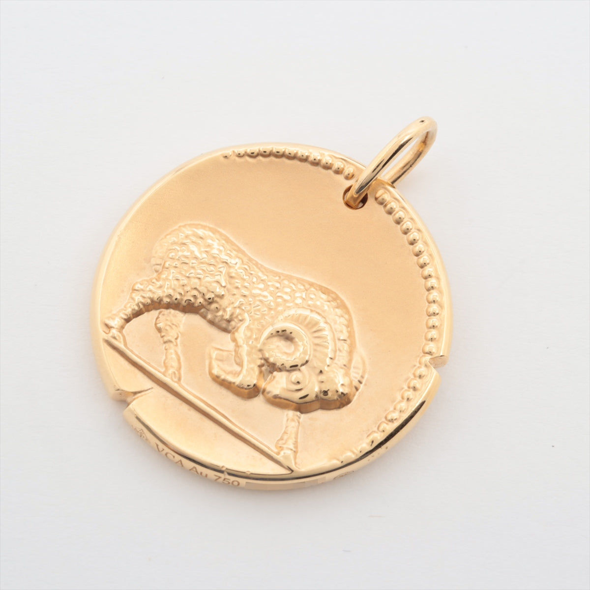 ヴァンクリーフ&アーペル ゾディアック メダル ネックレストップ 750(YG) 8.2g アリエティス (牡羊座) VCARP7SQ00
