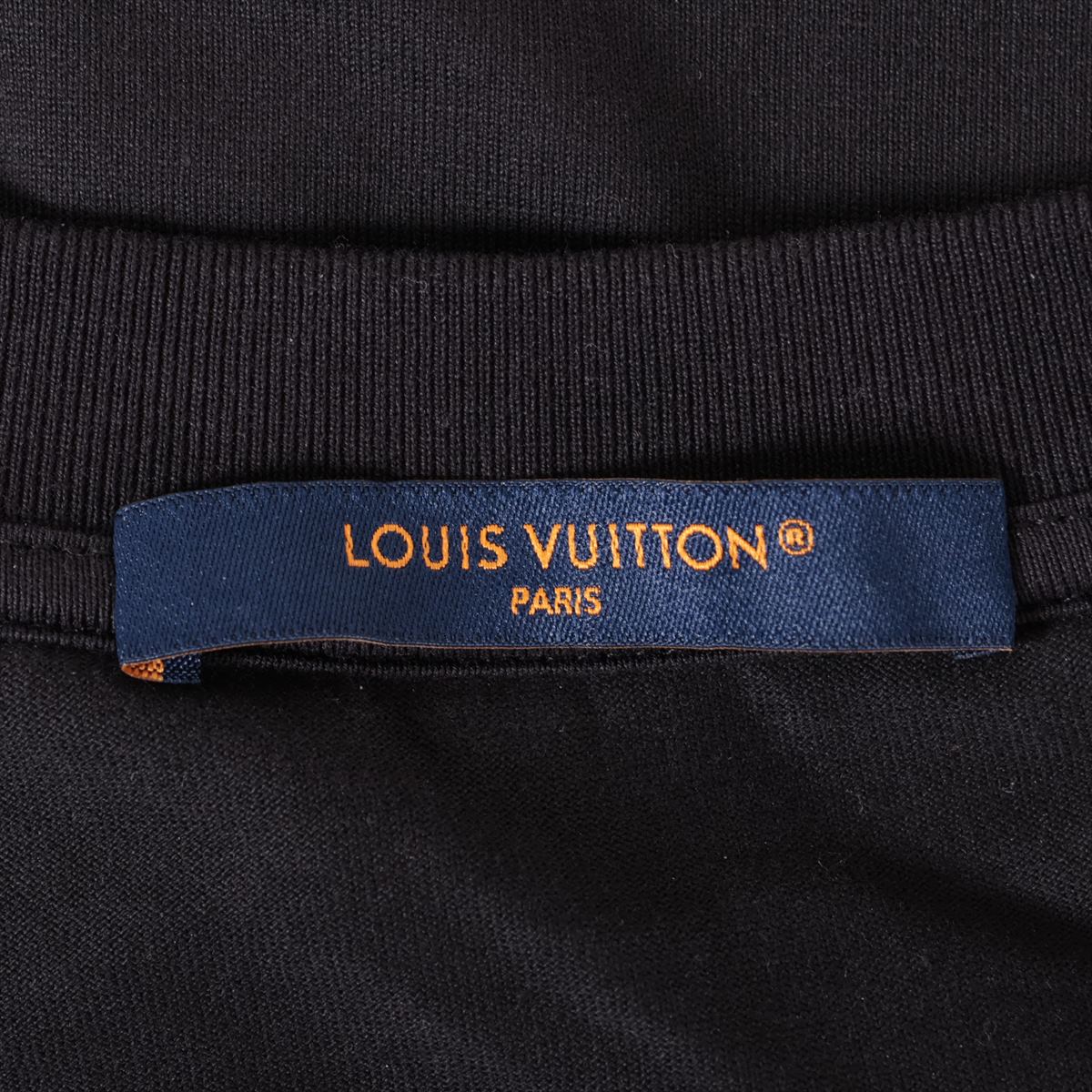 ルイヴィトン 24SS コットン Tシャツ M メンズ ブラック  RM241Q グラディエントモノグラム