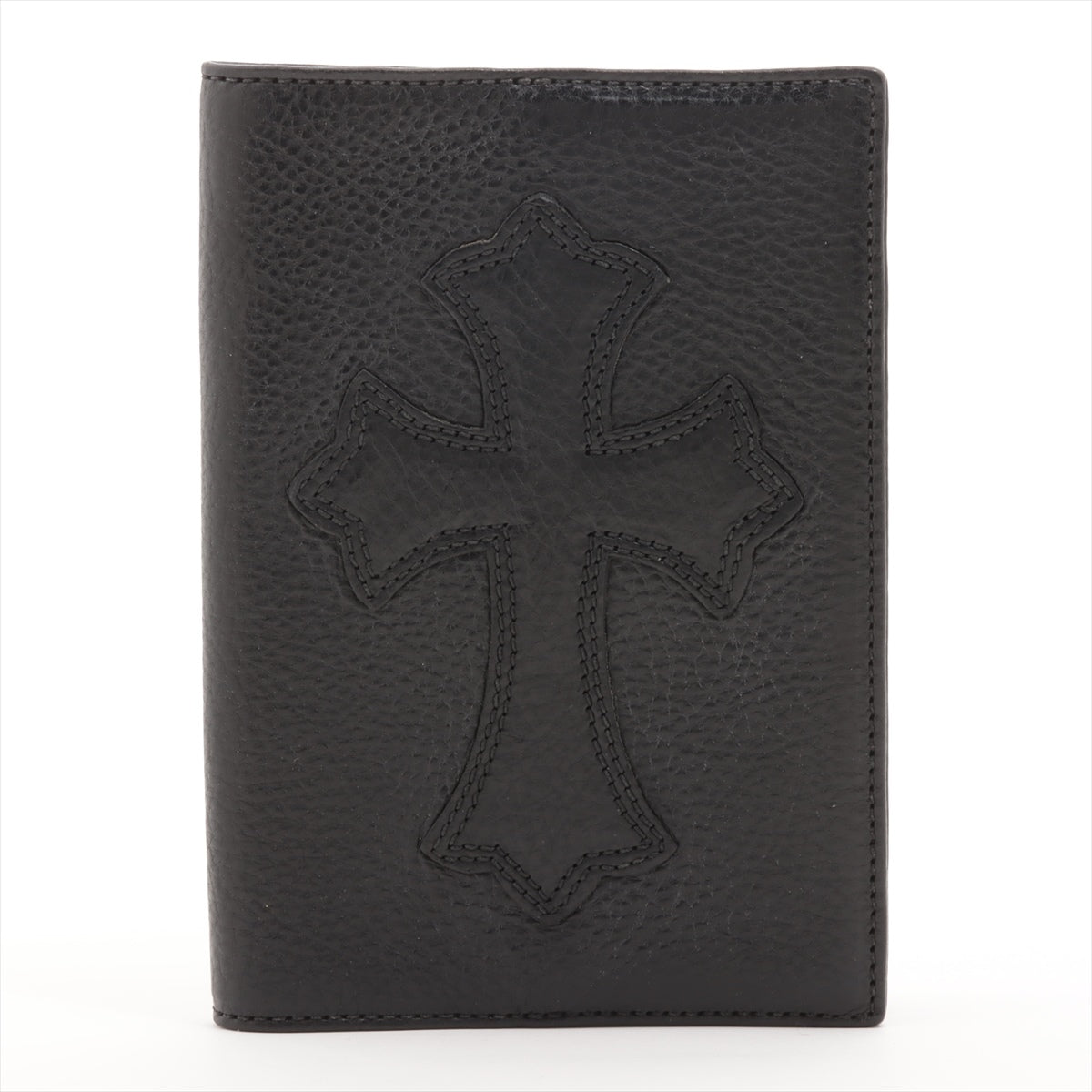 クロムハーツ パスポートケース 素材不明 インボイスアリ ブラック クロスパッチ
