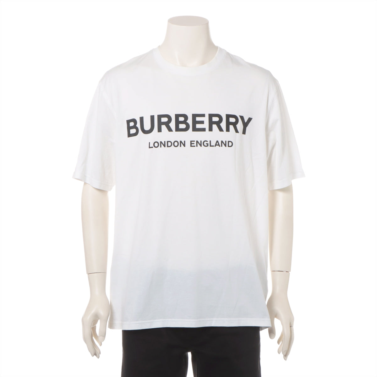 バーバリー ティッシ期 コットン Tシャツ M メンズ ホワイト  8026017