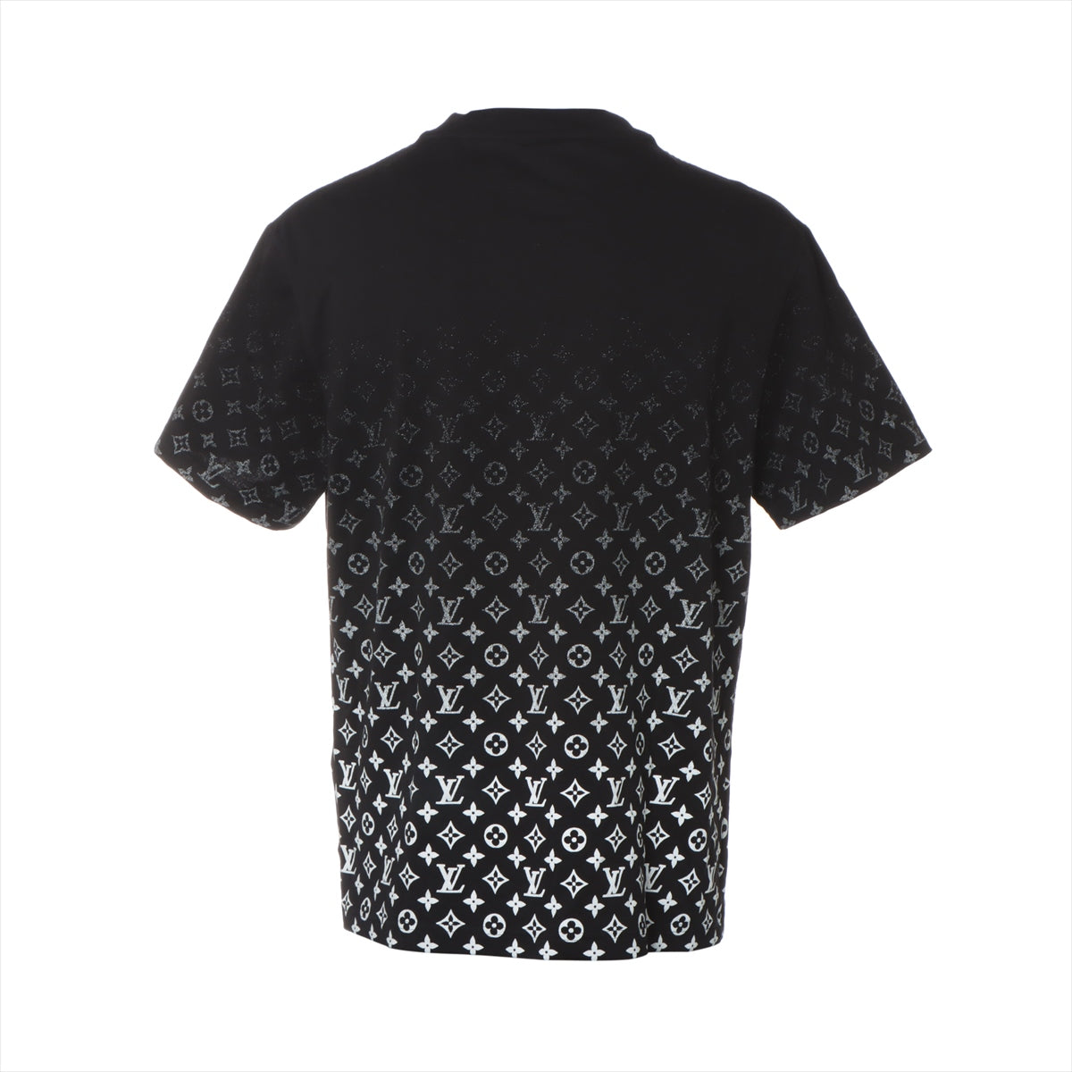 ルイヴィトン 23AW コットン Tシャツ L メンズ ブラック  モノグラムグラディエント RM232Q