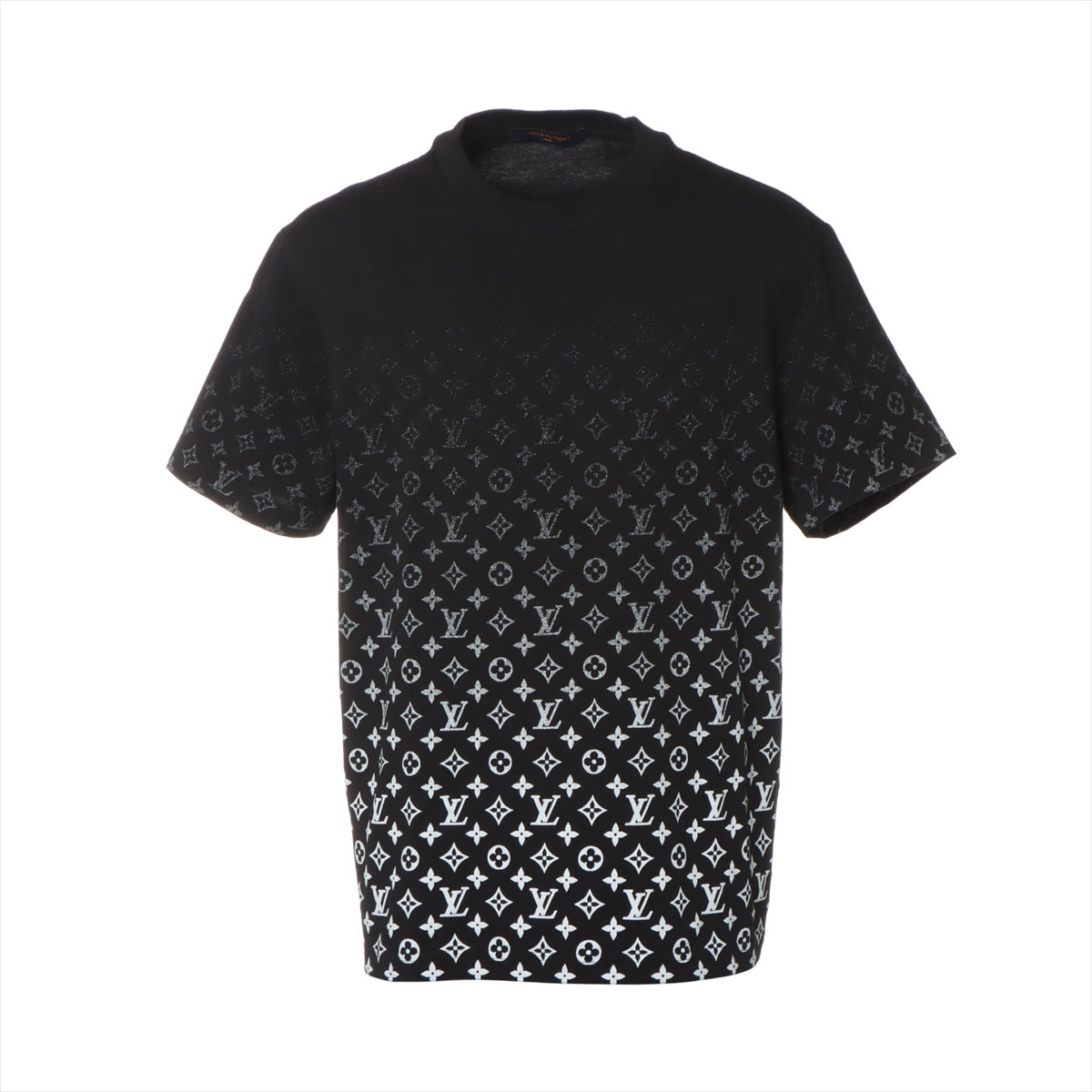 ルイヴィトン 23AW コットン Tシャツ L メンズ ブラック  モノグラムグラディエント RM232Q