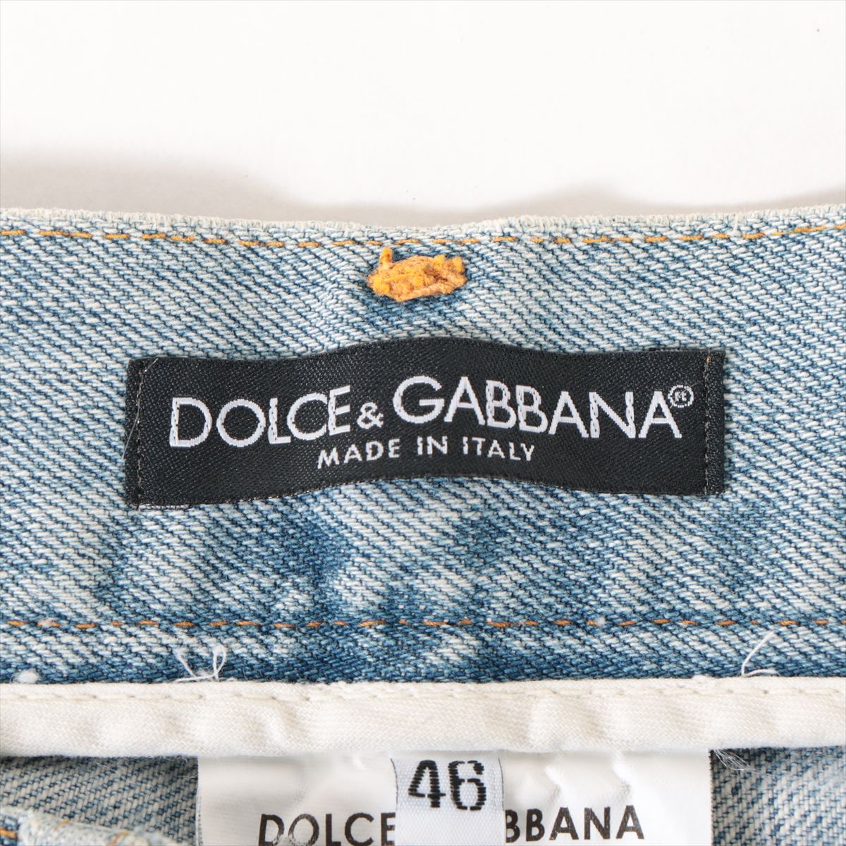 ドルチェ&ガッバーナ コットン デニムパンツ 46 メンズ ブルー  裾直しあり