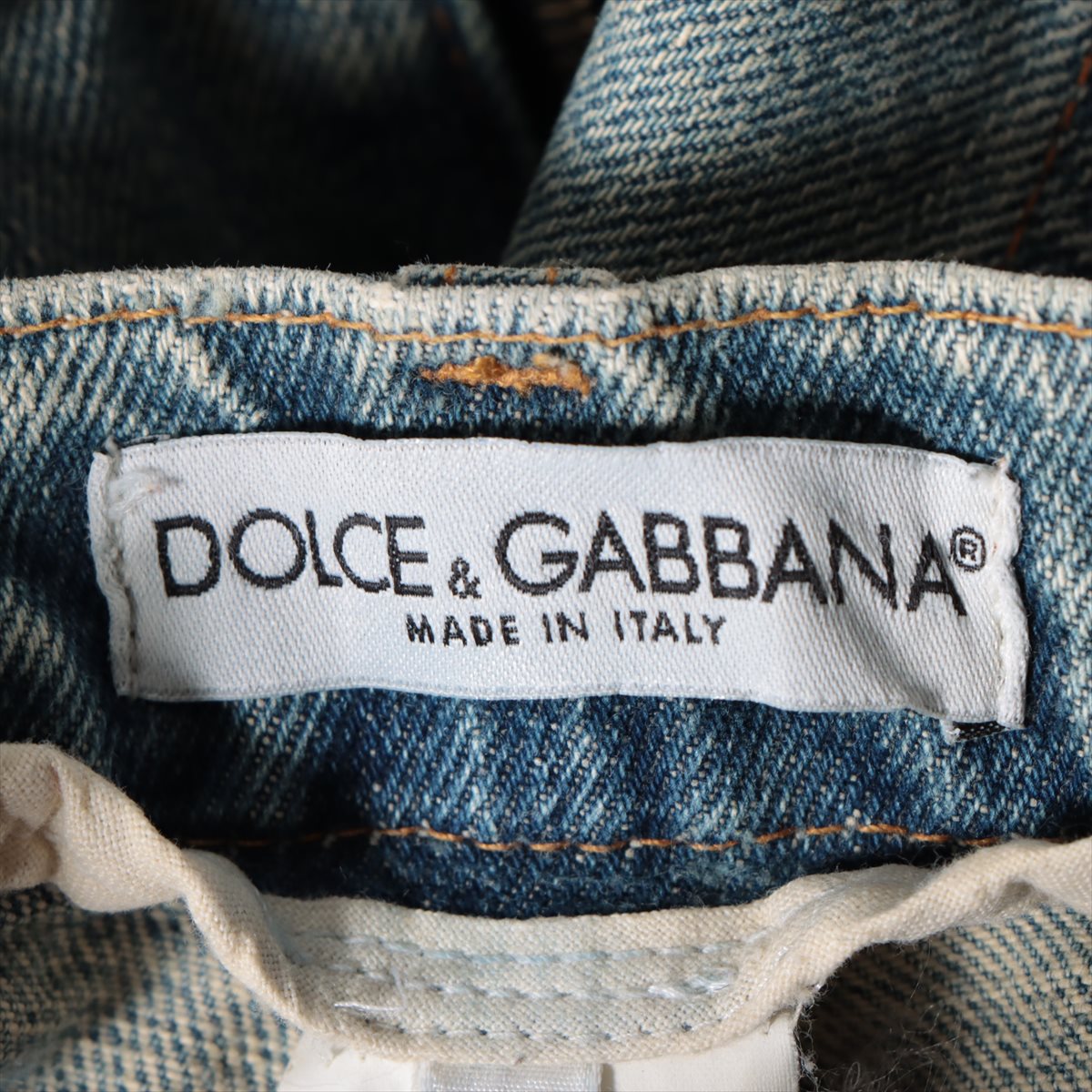 ドルチェ&ガッバーナ コットン デニムパンツ 46 メンズ ブルー  裾直しあり