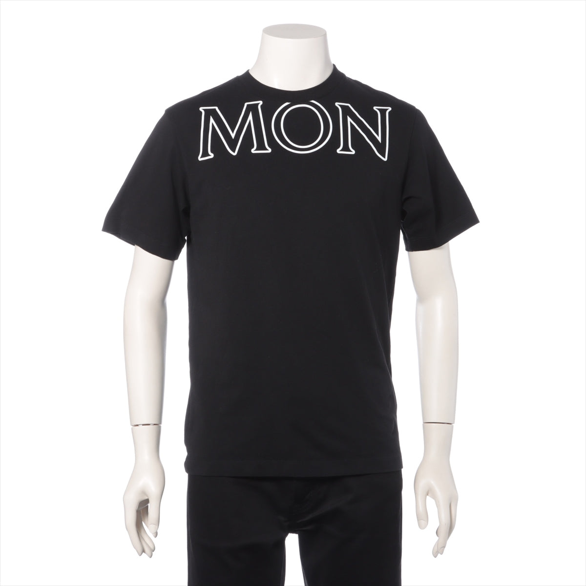モンクレール 22年 コットン Tシャツ XS メンズ ブラック  H20938C00022 襟ヨレ有
