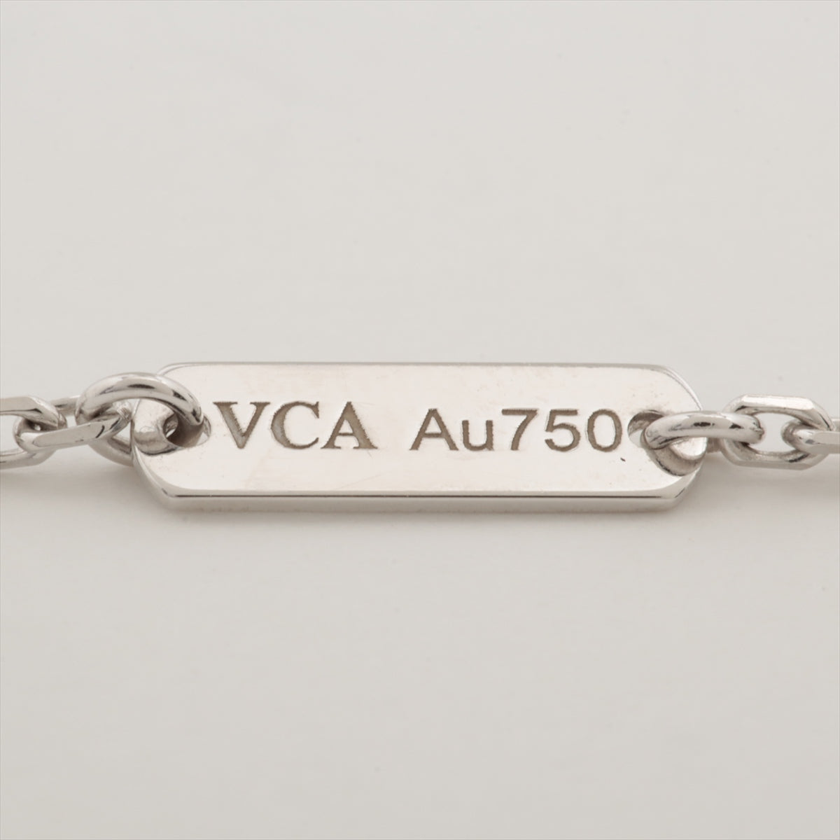 ヴァンクリーフ&アーペル ヴィンテージアルハンブラ カルセドニー ネックレス 750(WG) 5.3g VCARD34900