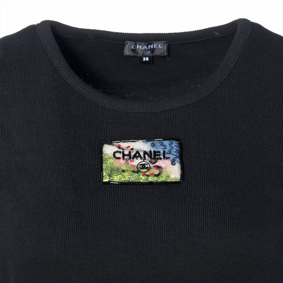 シャネル ココマーク 23C コットン Tシャツ 38 レディース ブラック  P74094V64275｜a2812701｜中古ブランド品・ブランド古着通販｜ALLU（アリュー）