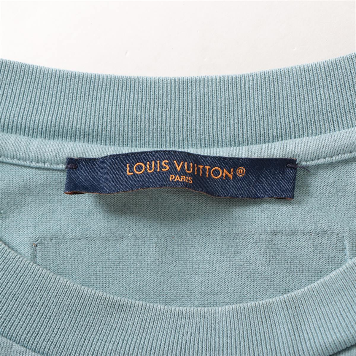 ルイヴィトン 23SS コットン Tシャツ S メンズ ブルー  RM231 LVマルチツールエンブロイダードTシャツ