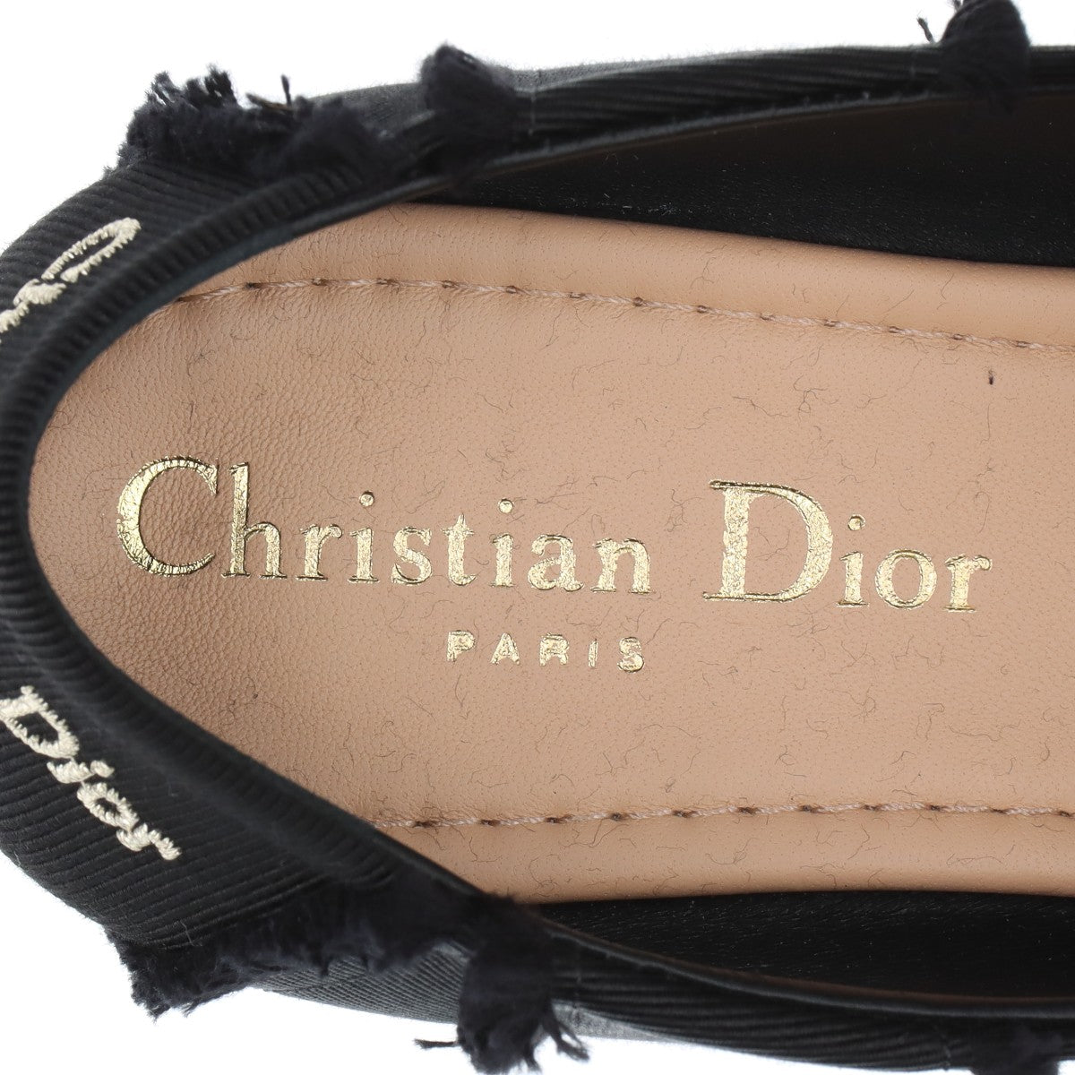 クリスチャンディオール Dior Songe 24SS ファブリック バレエシューズ 