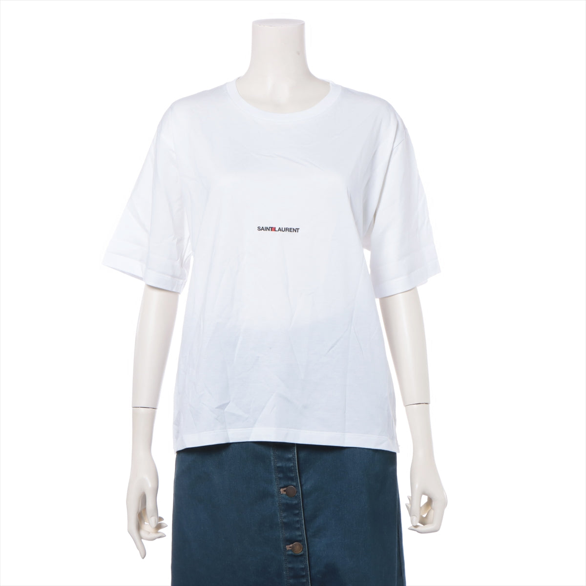 サンローランパリ 20年 コットン Tシャツ S レディース ホワイト  460876