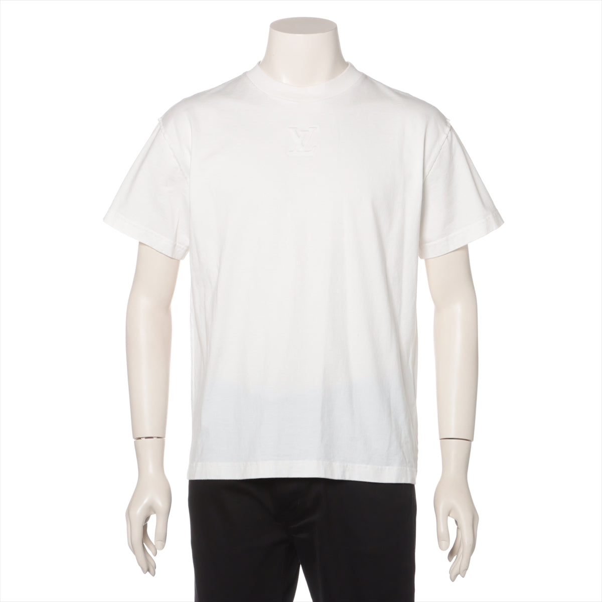 ルイヴィトン LVロゴ 23SS コットン Tシャツ XS メンズ ホワイト  RM231Q モノグラム