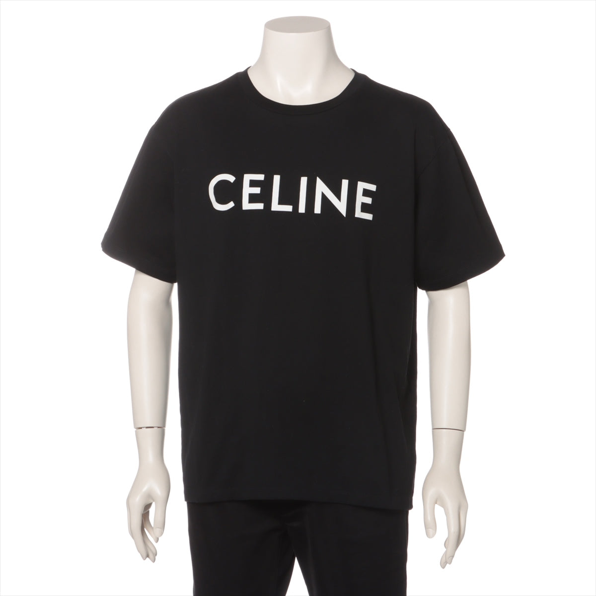 セリーヌ エディ期 コットン Tシャツ M メンズ ブラック  2X681671Q