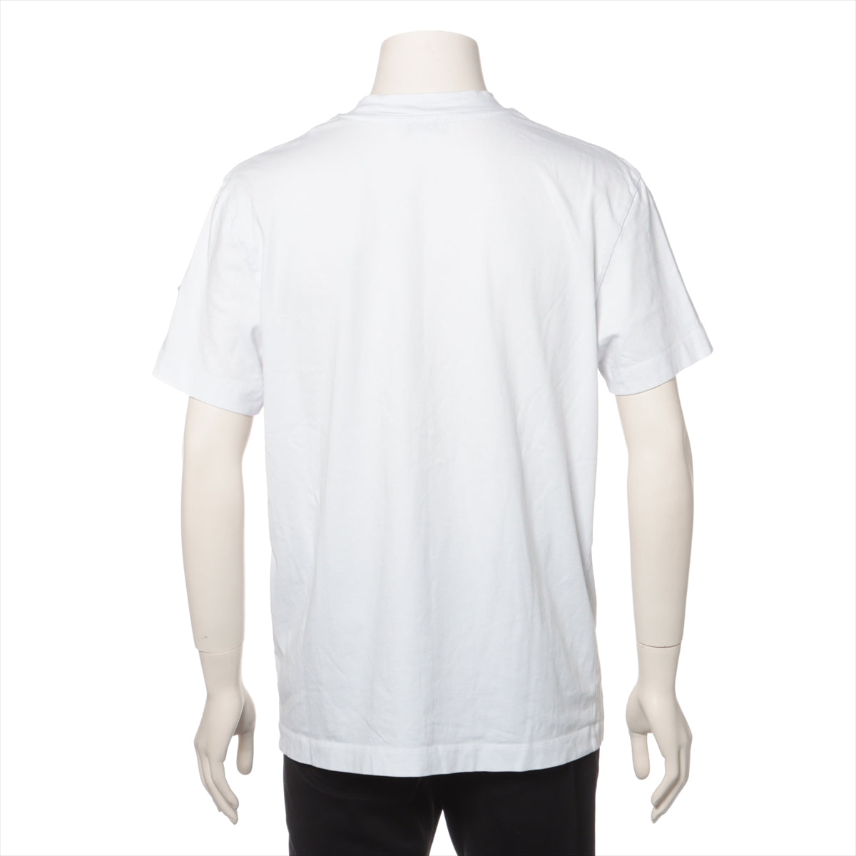 モンクレール 21年 コットン Tシャツ M メンズ ホワイト  H10918C00027 ワッペン毛羽立ち有