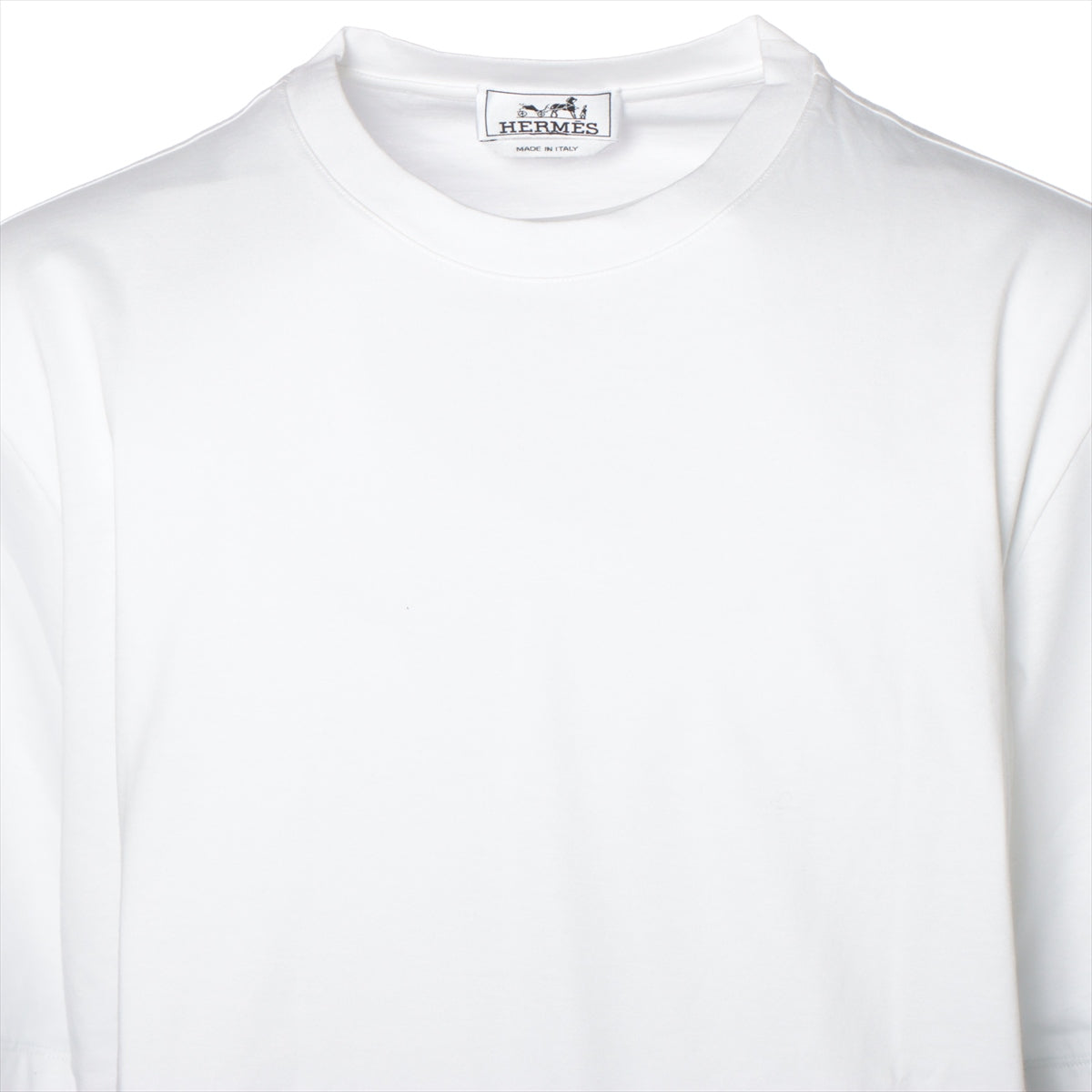 エルメス 22SS コットン Tシャツ L メンズ ホワイト  21- ステッチデザイン