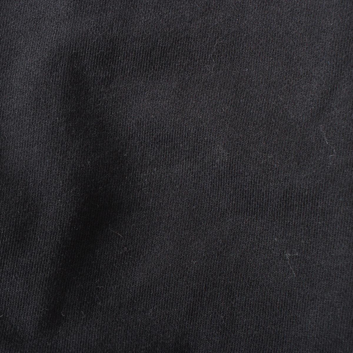 セリーヌ エディ期 コットン パーカー M メンズ ブラック  2Y497670Q ロゴフーディー ジップアップ