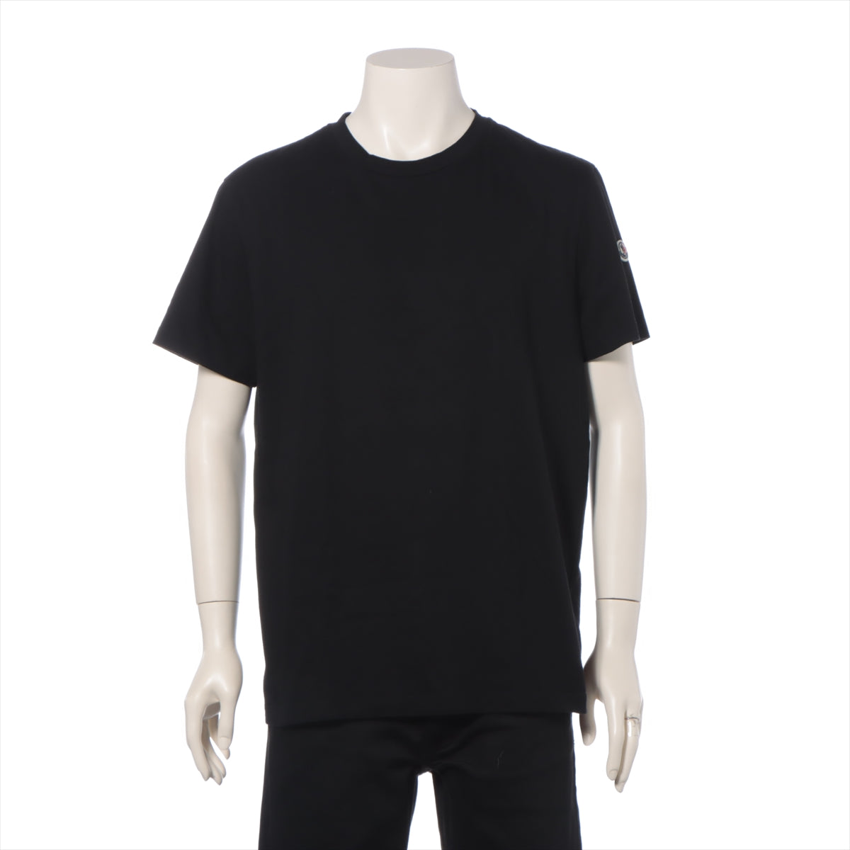 モンクレール 22年 コットン Tシャツ XL メンズ ブラック  MAGLIA I209P8C00002 品質タグほつれ