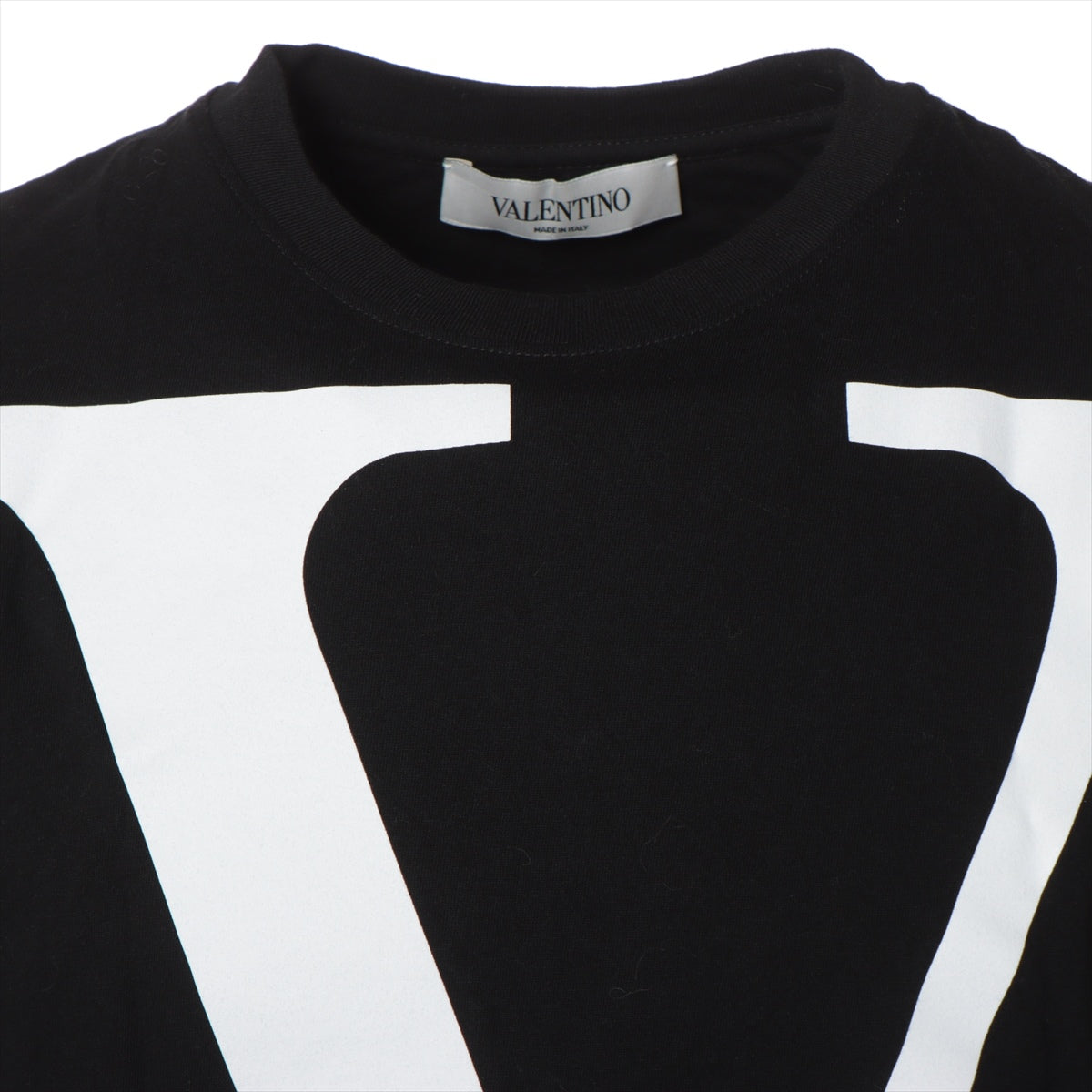 ヴァレンティノ Vロゴ コットン Tシャツ S メンズ ブラック