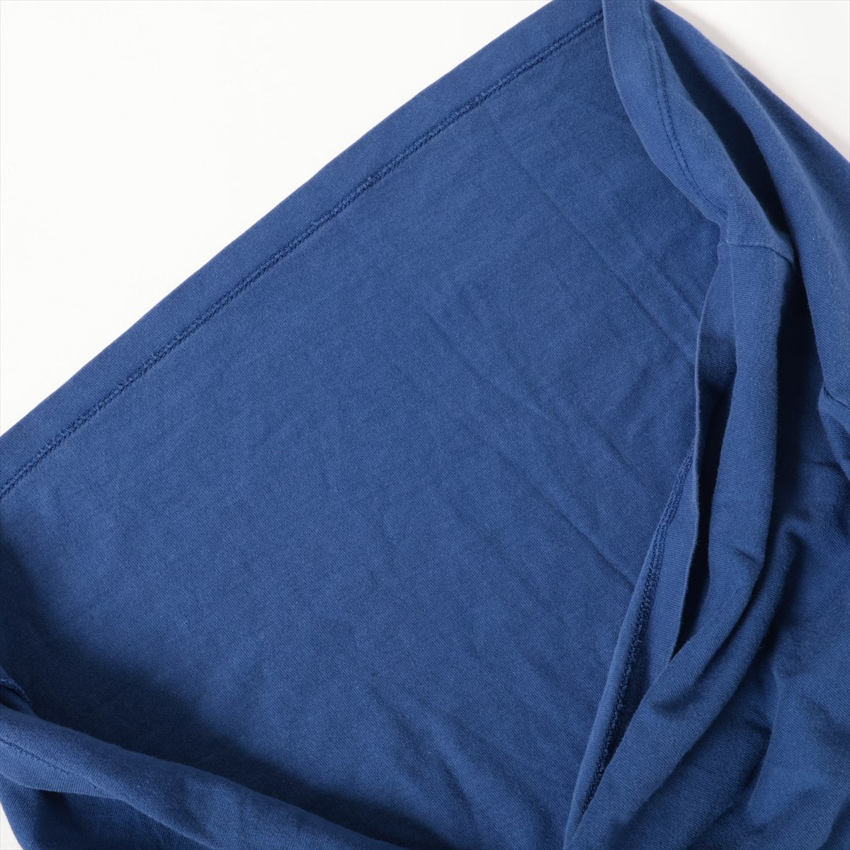 モンクレール 18年 コットン Tシャツ XL メンズ ブルー  E10918037250 首元色褪せ プリント剥がれ有