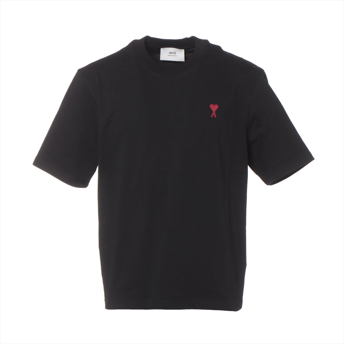 アミ アレクサンドルマテュッシ コットン Tシャツ XS メンズ ブラック  ハートロゴ