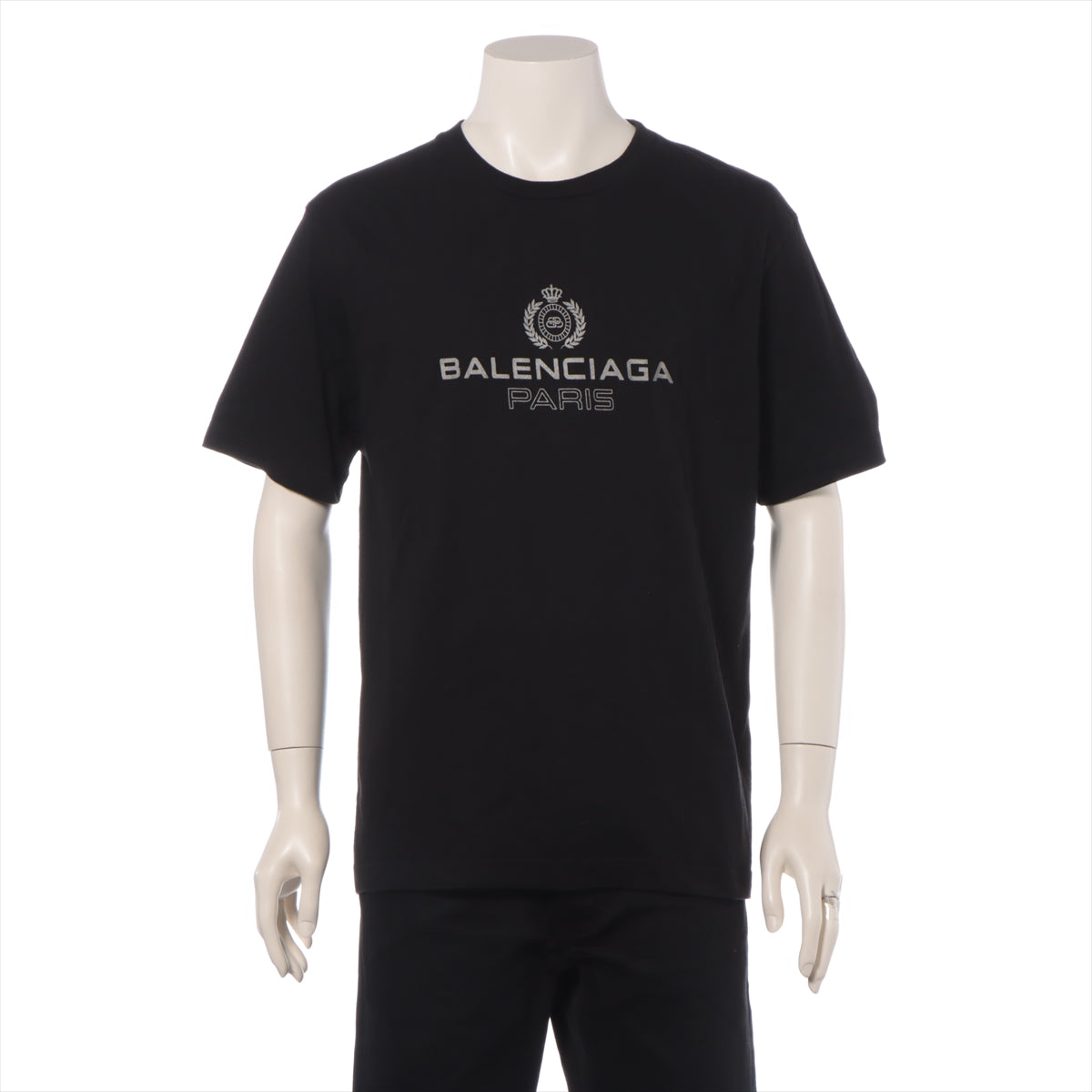 バレンシアガ 19年 コットン Tシャツ S メンズ ブラック  594579