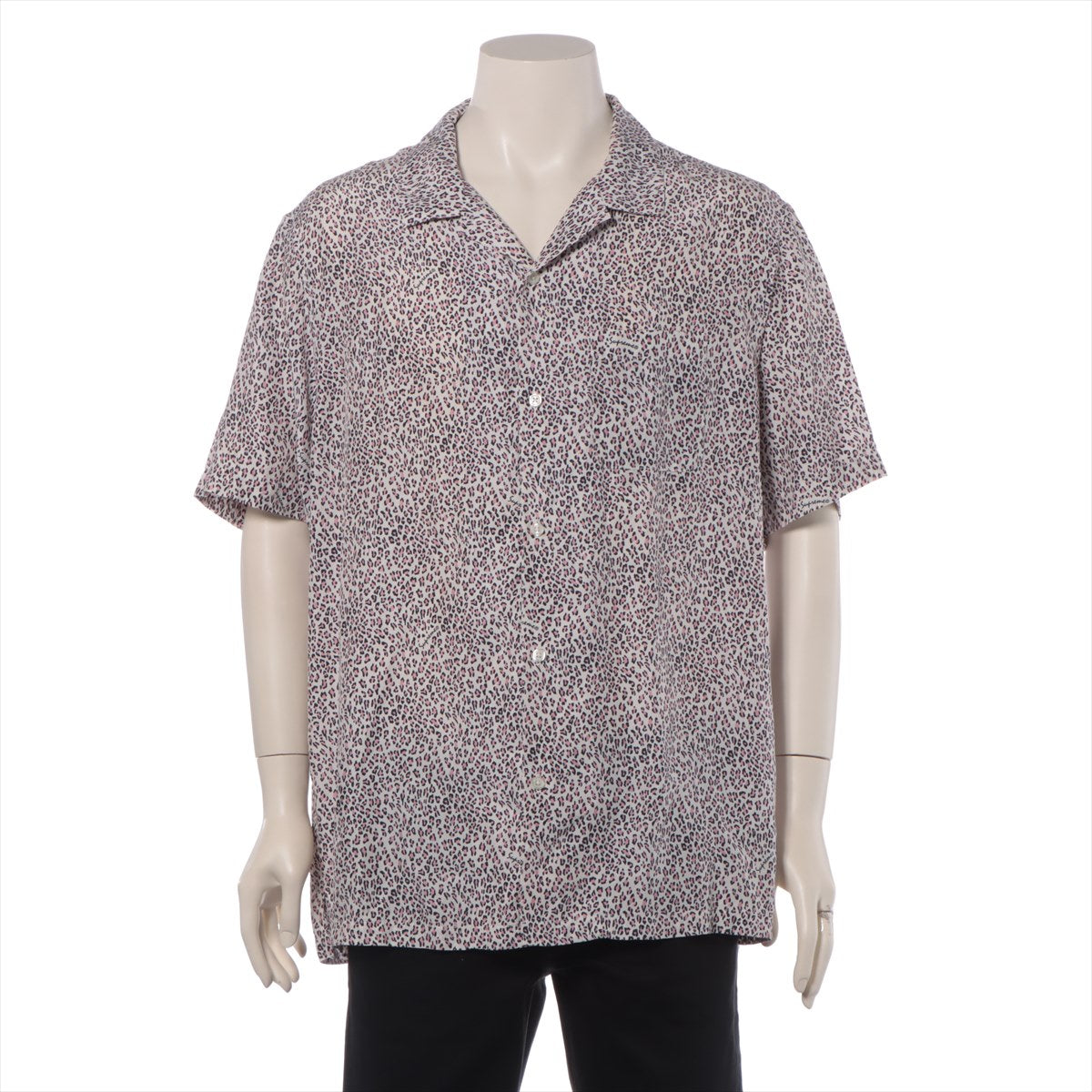 シュプリーム シルク シャツ XL メンズ ホワイト×ピンク レオパード Leopard Silk S/S Shirt ｜a2884598｜中古ブランド品・ブランド古着通販｜ALLU（アリュー）