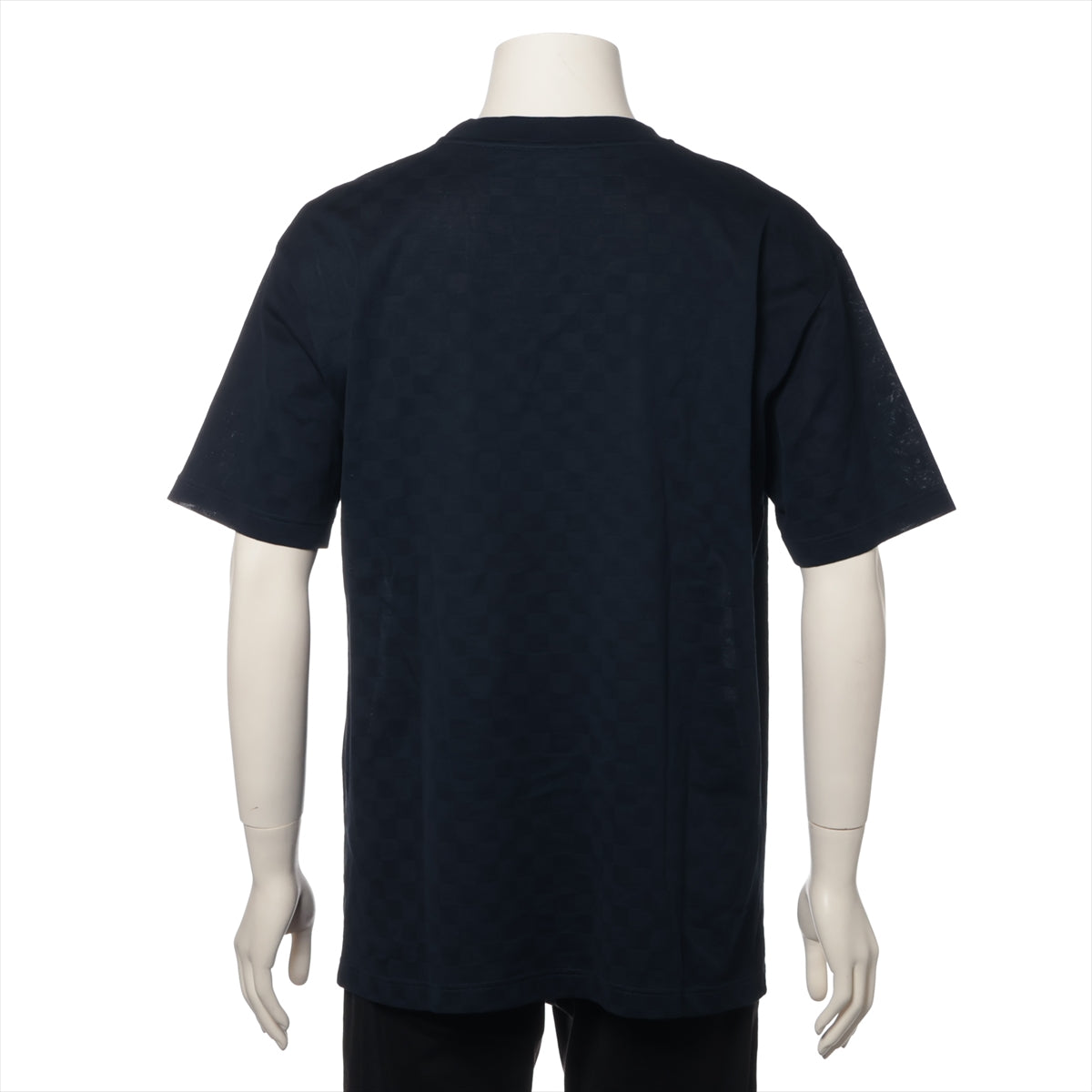 ルイヴィトン 24AW コットン Tシャツ XL メンズ ネイビー  ダミエ RM242