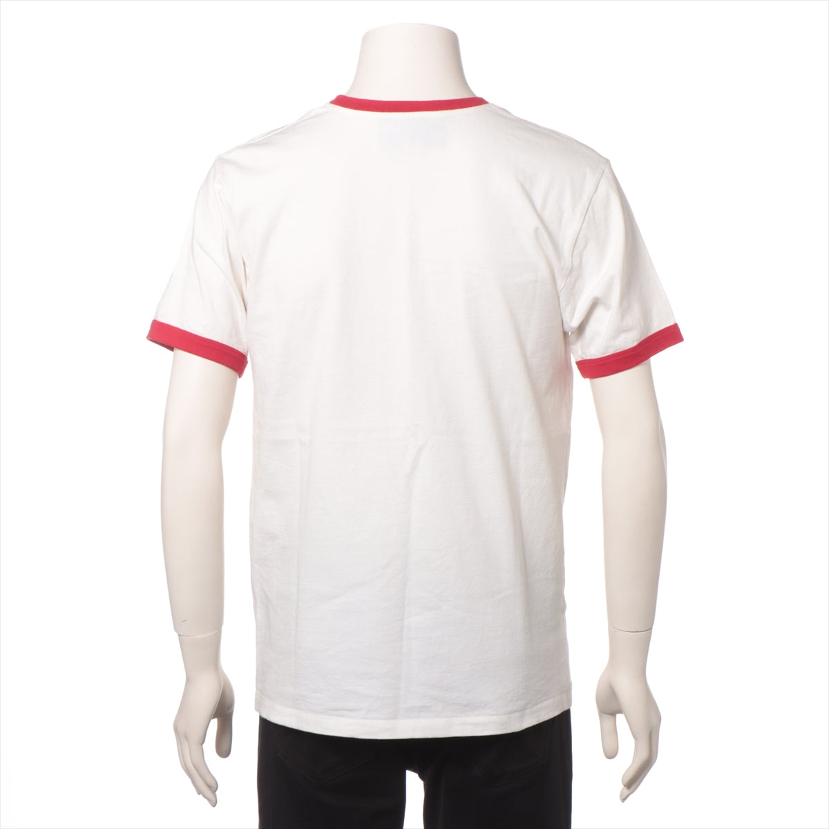 グッチ×アディダス コットン Tシャツ XS メンズ ホワイト×レッド  702612