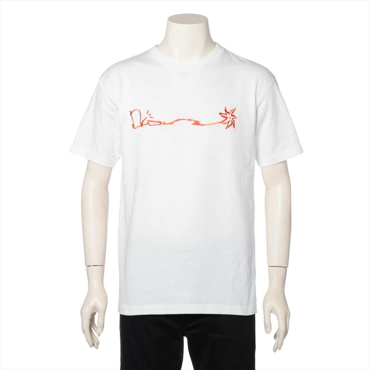 ディオール×トラヴィススコット 22AW コットン Tシャツ XS メンズ ホワイト  283J685C0554