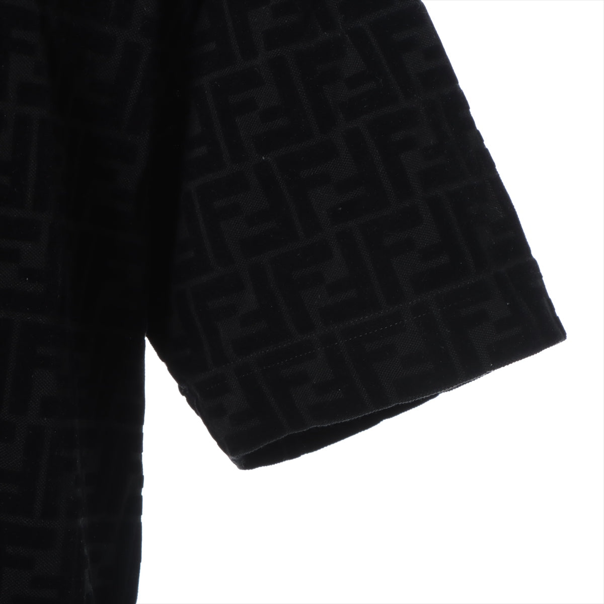 フェンディ ズッカ 20年 コットン Tシャツ L メンズ ブラック  FY0936