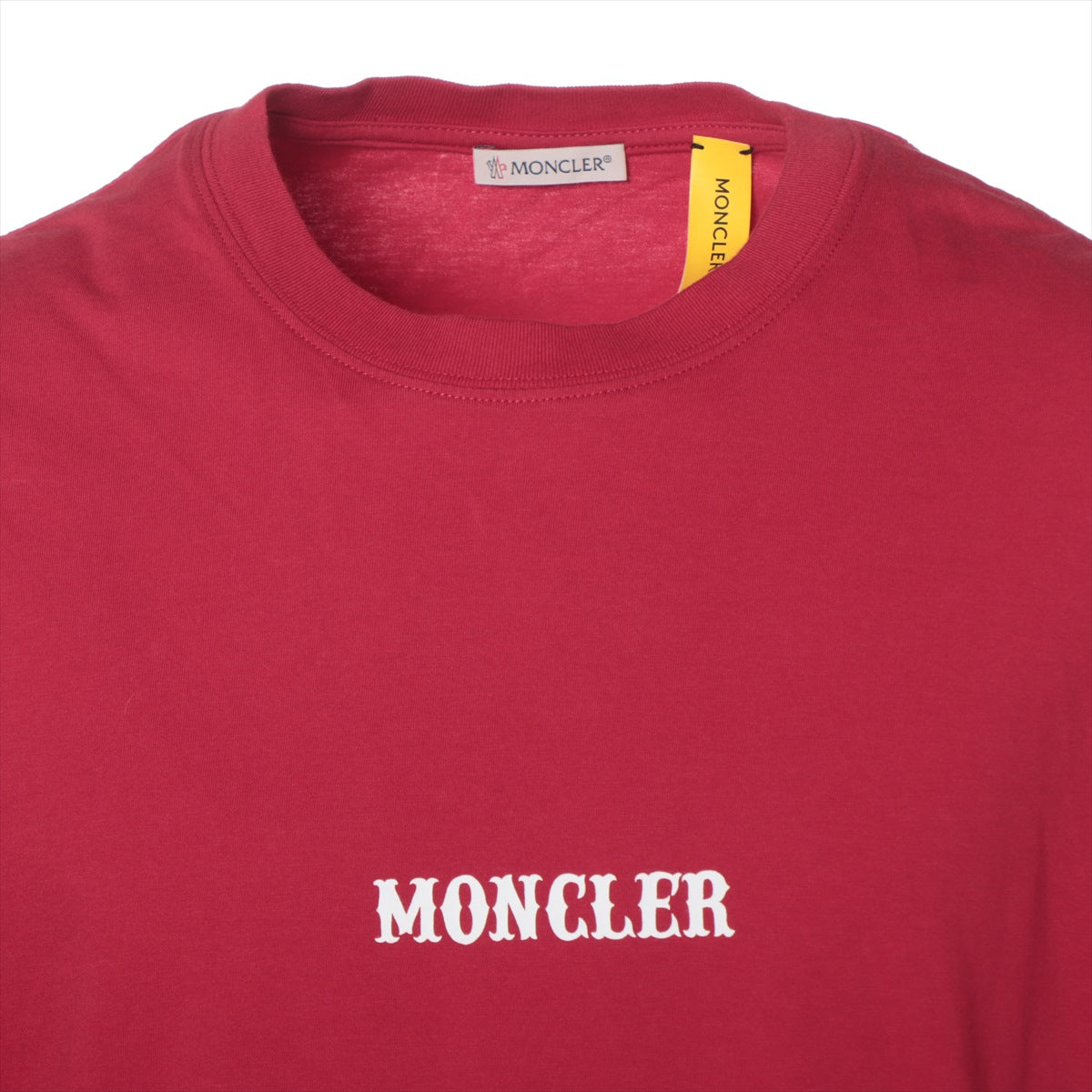 モンクレール 22年 コットン Tシャツ M メンズ レッド  H209U8C00003 M2353