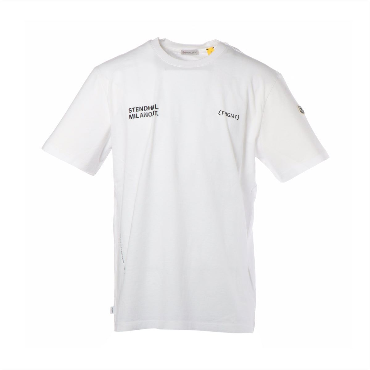 モンクレールジーニアス フラグメント 22年 コットン Tシャツ M メンズ ホワイト  I209U8C00002 HIROSHI FUJIWARA